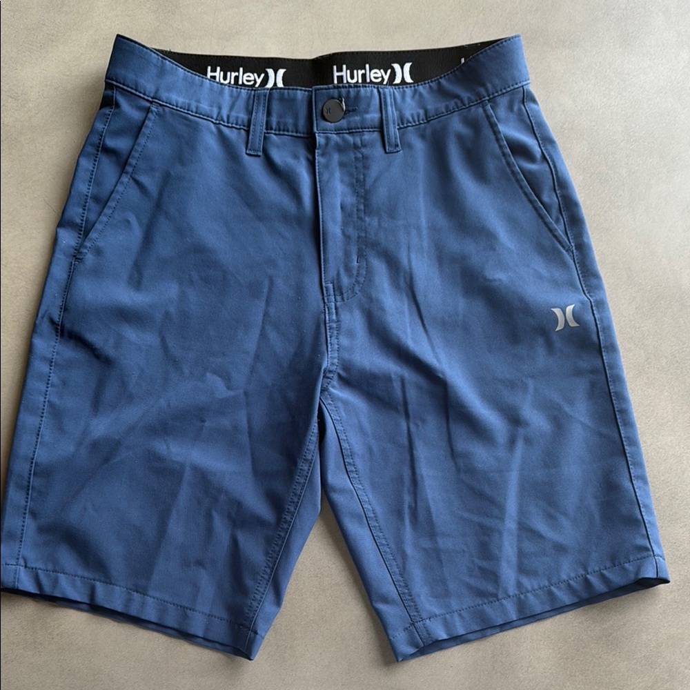 Hurley Blue Flat Front Shorts for Casual Wear